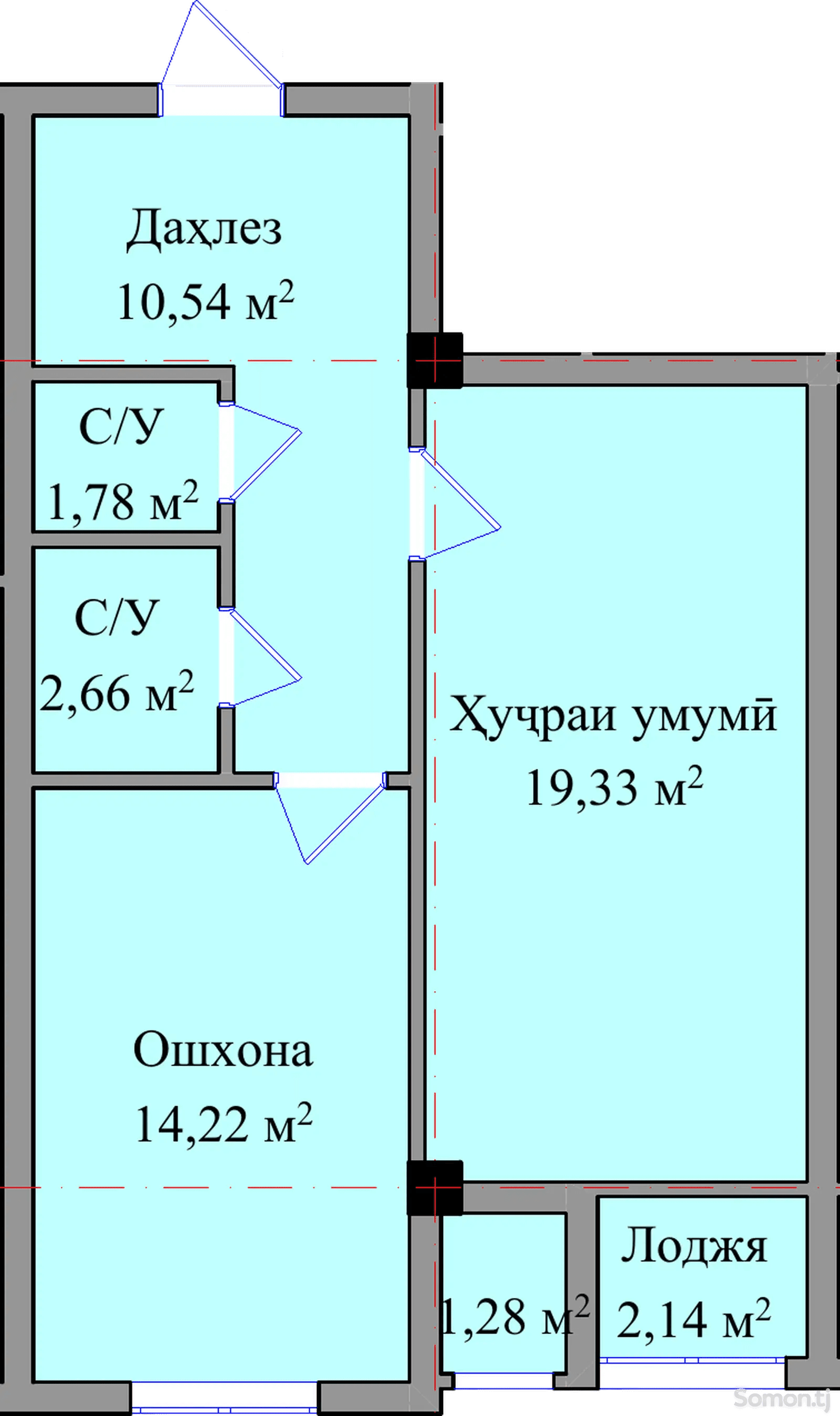 1 комнатная квартира