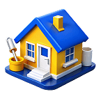Illustration of a house being renovated